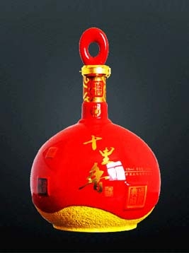 十里香红釉瓶